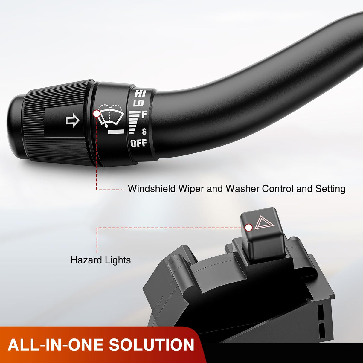 Turn Signal Switch Compatible with 1992 1993 1994 1995 1996 1997 Ford F150 F250 F350 Aerostar F Super Duty 1992-1996 Bronco 1992-1994 F53 F59 Windshield Wiper