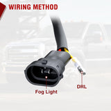 LED Fog Light Assembly Compatible with 2011 2012 2013 2014 2015 2016 Ford F250 F350 F450 F550 with Daytime Running Lights Driving Lamp Plug and Play Driver side and Passenger Side