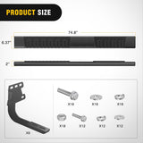 Running Boards for 2019-2025 Dodge Ram 1500 Quad/Extended Cab New Body Style 6 Inch Side Step Nerf Bars Stainless Steel Black