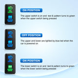 Fog Lights & Reverse Lights Dual Push Button Switch 12V ON Off Switches with Connector Wire Kit 1.54 Inch x 0.83 Inch Replacement for Toyota Tacoma Tundra 4Runner FJ Cruiser Hilux Fortuner