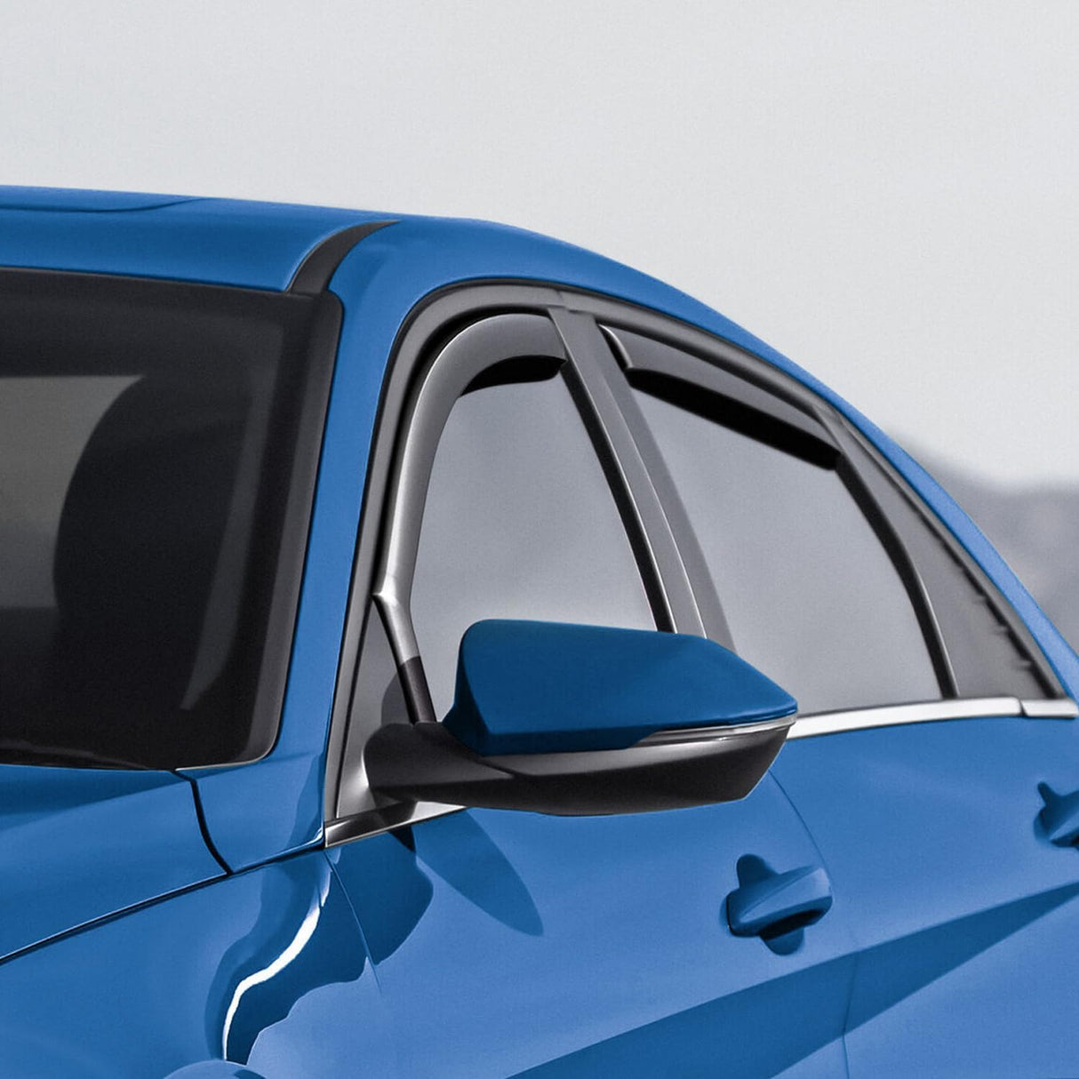 in-Channel Window Deflectors for Honda Civic Hatchback 2016 2017 2018 2019 2020 2021, Inside Mount Rain Guards, Low Profile Wind Deflectors for Cars, Smoke Tinted, 4PCS