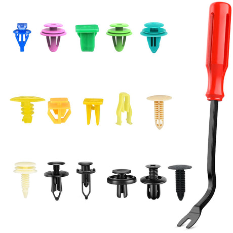Nilight 501PCS Universal Car Clips Mixed Auto Bumper Fender Trim Door Shield Engine Retainer Rivet Push for GM Ford Chrysler Toyota Lexus Honda Acura Dodge Jeep Fastener Remover