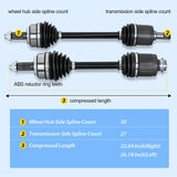 CV Axle Shaft Assembly Compatible with 2007 2008 2009 2010 2011 2012 2013 2014 Honda CR-V EX EX-L LX Half-Shaft Assemblies Replacement Front Wheel Driver and Passenger Side