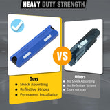 Rubber Parking Curbs 2 Pack - Heavy Duty 22 Inch Garage Wheel Stops Parking aid Block for Driveway & Parking Lot, Blue