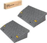 Curb Ramps 2 Pack, 5.9 inch Rise Durable Plastic Threshold Driveway Step Ramp for Scooter, Bikes, Motorcycle, Dolly, Lawn Mower