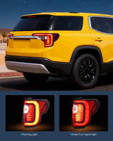 Taillight Assembly Compatible with 2020 2021 2022 2023 GMC Acadia | SL SLE SLT Denali LED Outer Tail Light Replacement OE Style Chrome Bezel Driver Side