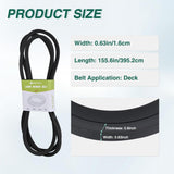 041-1560-00 54 Inch Deck Belt 5/8 Inch x 155.6 Inch Lawn Mower Drive Belts for Bad Boy CZT ZT Maveric Series ZT Elite 5400 Magnum 54 Zero Turn Lawn Mowers Durable Aramid Cord Replace 041 1560 00