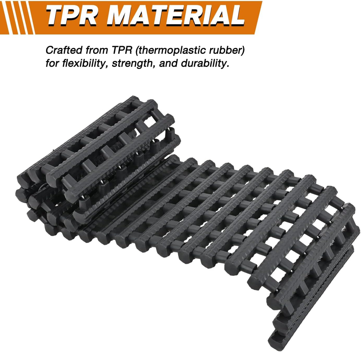 Tire Traction Mats,7 Ton Heavy-Duty Recovery Tracks for Off-Road 4X4,SUV,Truck & Van in Snow,Mud,Ice & Sand,39 InchPortable Emergency Devices with Storage Bag (2 Pack)