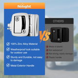RV Door Lock Replacement with Paddle Deadbolt 100% Zinc Alloy Entry Locks Handle Latch 4 Keys Heavy Duty Enclosed Camping Locking Kit Fits RVs Campers Travel Trailers Horse Cargo Haulers