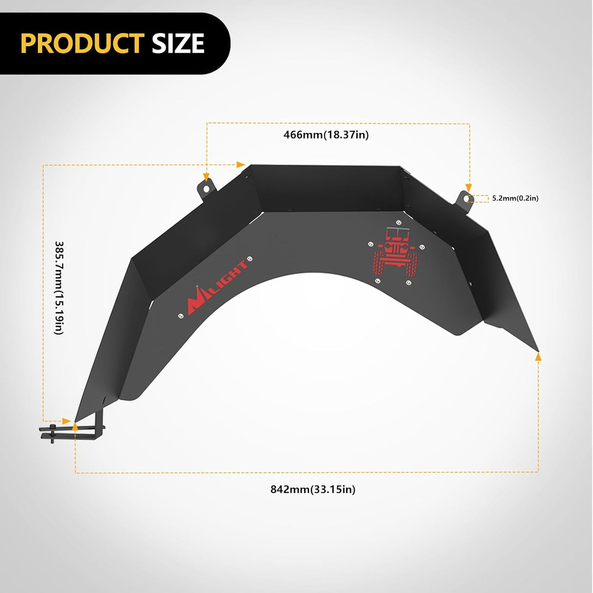 TJ Rear Inner Fender Liners Fit for 1997 1998 1999 2000 2001 2002 2003 2004 2005 2006 Jeep Wrangler TJ & LJ 2PCS Offroad Powder Coated Steel Splash Mud Guard Wheel Well Liner Covers