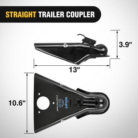 14,000LBS A-Frame Trailer Coupler fits 2-5/16 Inch Hitch Ball for Towing RV, Boat, Camper, Class IV, Powder Coated Black