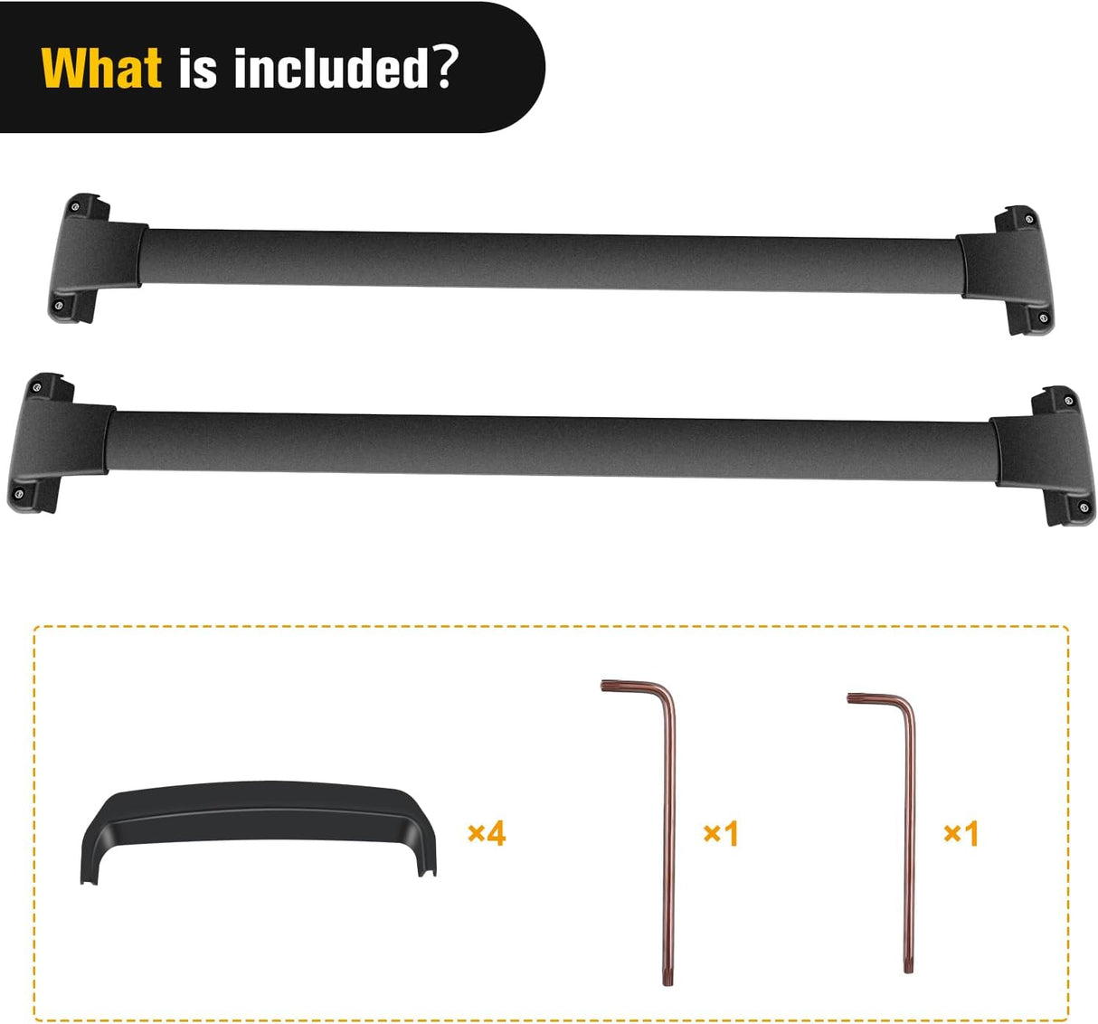 Roof Rack Cross Bars Fit for Subaru Crosstrek 2018-2023 & Impreza 2017 18 19 20 21 22 2023 Aluminum Rails Crossbars with Rubber Pad for Rooftop Cargo Carrier Kayak (Only Fit Raised Side Rails)