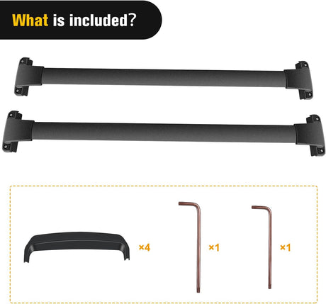 Roof Rack Cross Bars Fit for Subaru Crosstrek 2018-2023 & Impreza 2017 18 19 20 21 22 2023 Aluminum Rails Crossbars with Rubber Pad for Rooftop Cargo Carrier Kayak (Only Fit Raised Side Rails)