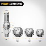 1-7/8 Inch, 2 Inch and 2-5/16 Inch Diameter Chrome Trailer Hitch Ball, Maximum Load Capacity Up to 8,000 lbs, 1- Inch Shank Universal Fit Gray