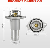 Aluminium Thermostat Housing Assembly Fit for Chevy Colorado GMC Canyon 04-12 Hummer H3T 06-10 Isuzu i-280 i-290 i-350 i-370 06-08 Engine Coolant Thermostat Housing for Car 15-11073 12622316