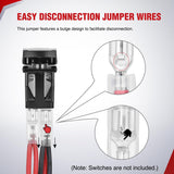 2 PCS 7 Pin Rocker Switch Jumper Wires Set for 7Pin Toggle On/Off Rocker Switch Wiring fot Automotive Polaris Ranger RZR ATV Console Switch Install 1 Set Switch Not Included