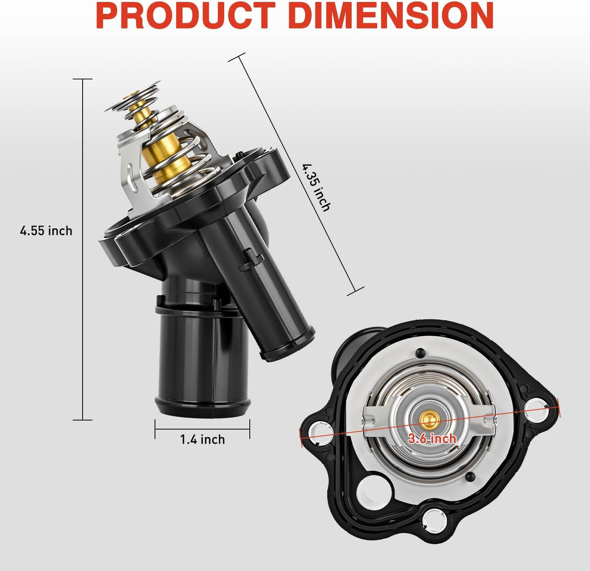 Thermostat Housing Assembly Compatible with Ford Escape Focus Fusion Ranger Mazda 3 5 6 CX-7 MX-5 Lincoln MKZ Mercury Mariner Milan Coolant Thermostat Housing for Car 85980 34044 L32715170A