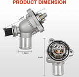 Aluminium Thermostat Housing Assembly Compatible with Chevrolet Chevy Spark 1.2L 2013 2014 2015 Engine Coolant Thermostat Housing for Car 96988257 25192923 902-753 131-189 9698-8257 2519-2923