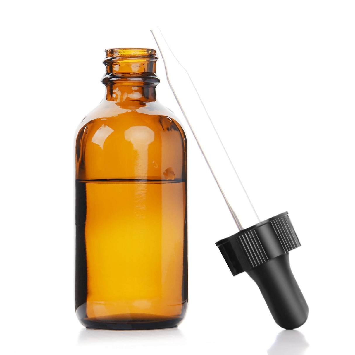 Amber Glass Bottles for Essential Oils with Glass Eye Dropper 60 ml (2oz) for Essential Oils, Chemistry Lab Chemicals, Colognes & Perfumes- Pack of 6