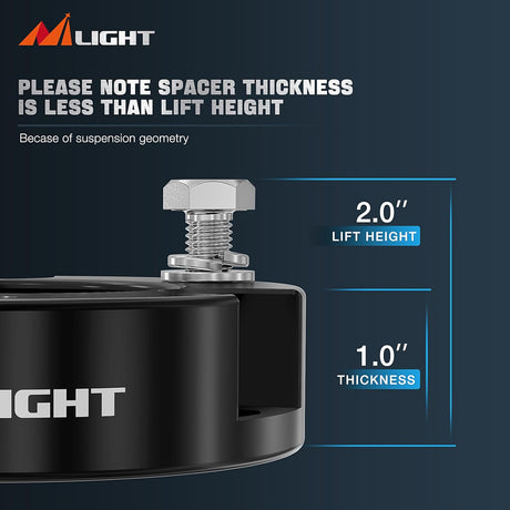 2 Inch Leveling Lift Kits for 2005-2023 Tacoma/2003-2023 4Runner/2007-2015 FJ Cruiser 2WD 4WD 2004-2023 Nilight