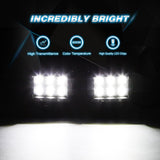 12 Inch Roof Top Strobe Lights 48LED Amber Hazard Light Emergency Safety Warning LED Flashing Light Bar Magnetic Mount for 12V 24V Cars Trucks Tractors Snow Plows Construction vehicles (White)