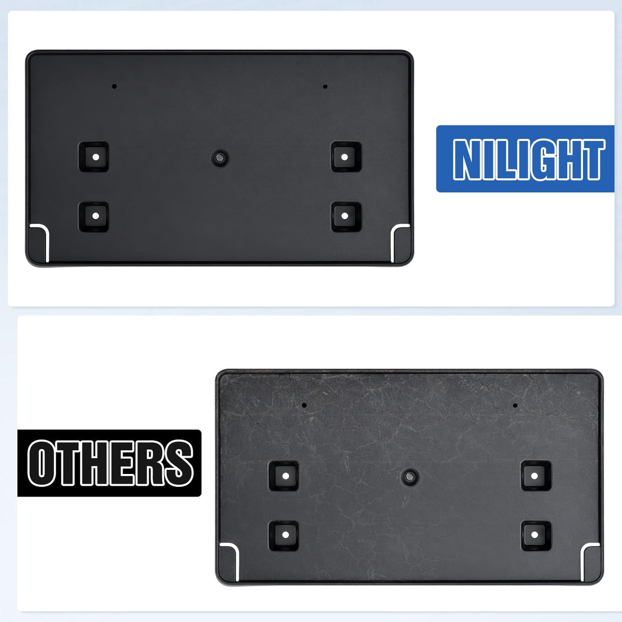 Front License Plate Bracket for JL 2018-2026# 68295610AA CH1068150 | for 2018-2021 2022 2023 2024 2025 2026 Jeep Wrangler JL JLU & Gladiator JT Black only for Steel Bumper