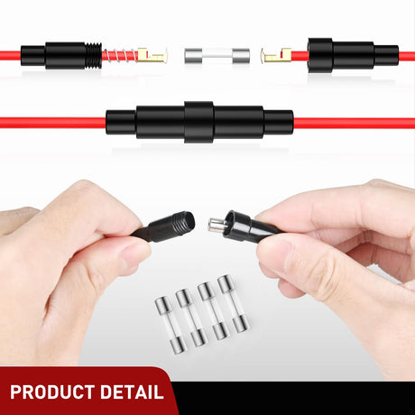 150PCS Fast Blow Glass Fuses with 10PCS 5x20mm Inline Holder Screw Type16AWG 250V 0.1A 0.2A 0.25A 0.5A 1A 1.5A 2A 3A 4A 5A 8A 10A 12A 15A 20A Tube Fuse Assortment