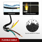 30 Feet 4 Way Trailer Wire Extension Cable 14 Gauge 4 Conductor | 100% Pure Copper Insulated Heavy Duty Weatherproof for 4 Pin Blade RV Automotive
