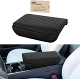 Center Console Cover Compatible with Tesla Model 3 Tesla Model Y Armrest Cover for Car Vegan Leather Middle Console Cover Car Center Console Cushion Pad (Not Fit for 2024 Tesla Model 3) -Black