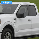 In-Channel Window Deflectors for Ford F150 Super Cab 2021–2026 & Ford Super Duty Super Cab 2023–2026, Reduce Wind Noise, Rain Guards for Daily Driving, Towing & Work Trucks, Smoke Tinted, 4PCS