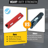Rubber Parking Curbs 2 Pack - Heavy Duty 22 Inch Garage Wheel Stops Parking aid Block for Driveway & Parking Lot, Red