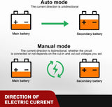 Dual Battery Isolator Kit Smart Adjustable 12V 140 AMP Auto Manual Voltage Sensitive Relay VSR Automatic Disconnect Switch Delay Setting Waterproof for Truck Car Van RV ATV UTV Marine Boat