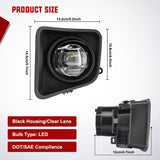LED Fog Light Assembly Compatible with 2014 2015 2016 2017 2018 2019 2020 2021 Toyota Tundra Fog Lamps with DRL Clear Lens Driver and Passenger Side