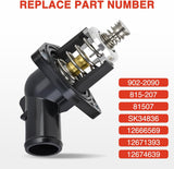 Thermostat Housing Assembly Fit for Cadillac Escalade 2015-2020 Chevy Silverado Tahoe Suburban GMC Sierra Yukon 2014-2020 Engine Coolant Thermostat Housing for Car 902-2090 815-207 12674639