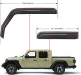in Channel Rain Guards for Jeep Gladiator 2020 2021 2022 2023 2024 2025 2026 Side Window Deflectors, Vent Window Visors-4PCS