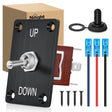 Heavy Duty Momentary Toggle Switch Waterproof 3 Pin 3 Position (ON)-Off-(ON) SPDT 12V DC 30A with Up-Down Mounting Panel and Weatherproof Cap Cover for Auto Car Marine Boat Automotive