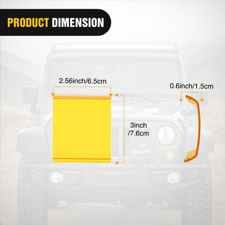 Light Bar Cover for 4 Inch LED Pods, 2 PCS Yellow Protective Durable Polycarbonate Lens Waterproof Dustproof Scratch-Proof for Double-Row Off Road Driving Lighting