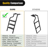 Universal Foldable Pickup Truck Tailgate Ladder | Truck Bed Step for Pickup, Features Non-Slip Wide Pedal, Stainless Steel Self-Drilling Screws, Sturdy Rubber Feet