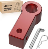 Aluminum Soft Shackle Hitch for 2 Inch Receiver 35274 Lbs Break Strength with Lock Pin 1.35 in Oversize Smooth Hole for Large Soft Shackles Off-Road Towing Accessory for Trucks SUV (Red)