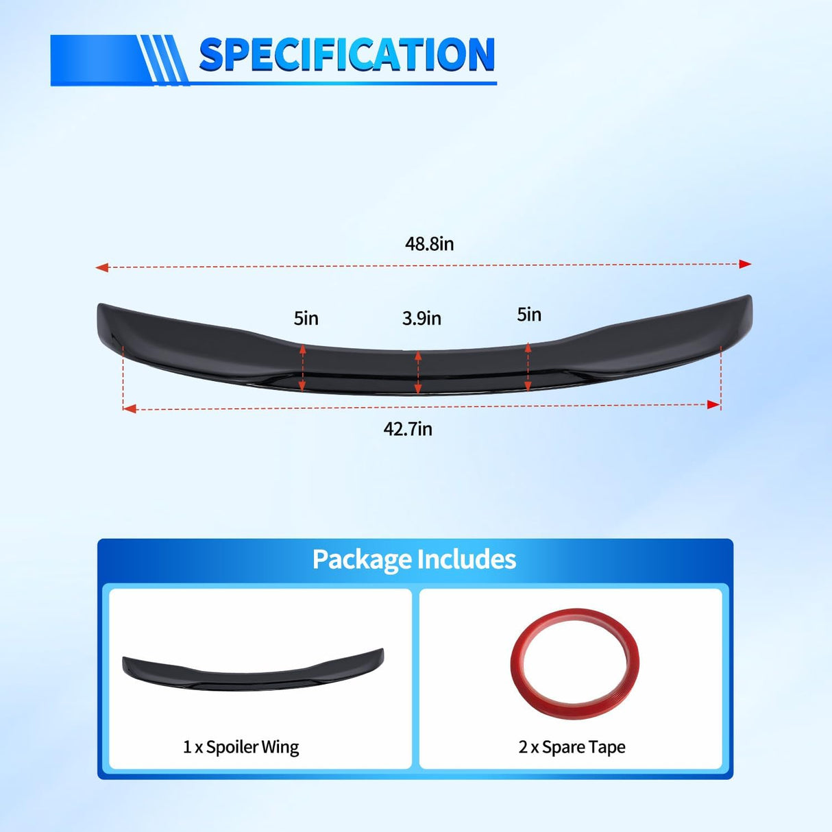 Spoiler Fit for Honda Civic Sedan 2022 2023 2024 2025 22 23 24 25 Spoilers for Cars Rear Spoiler Wing ABS Sporty Appearance Rear Trunk Lip Accessories No-Drill Installation, Glossy Black