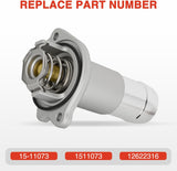 Aluminium Thermostat Housing Assembly Fit for Chevy Colorado GMC Canyon 04-12 Hummer H3T 06-10 Isuzu i-280 i-290 i-350 i-370 06-08 Engine Coolant Thermostat Housing for Car 15-11073 12622316