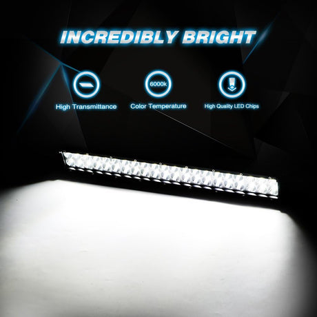 LED Light Bar 20 Inch 126w Spot Flood Combo Led Bar Off Road Lights 4wd 4x4 Utv Sand Rail Atv Suv Motorcycle Trailer Train Mining Truck