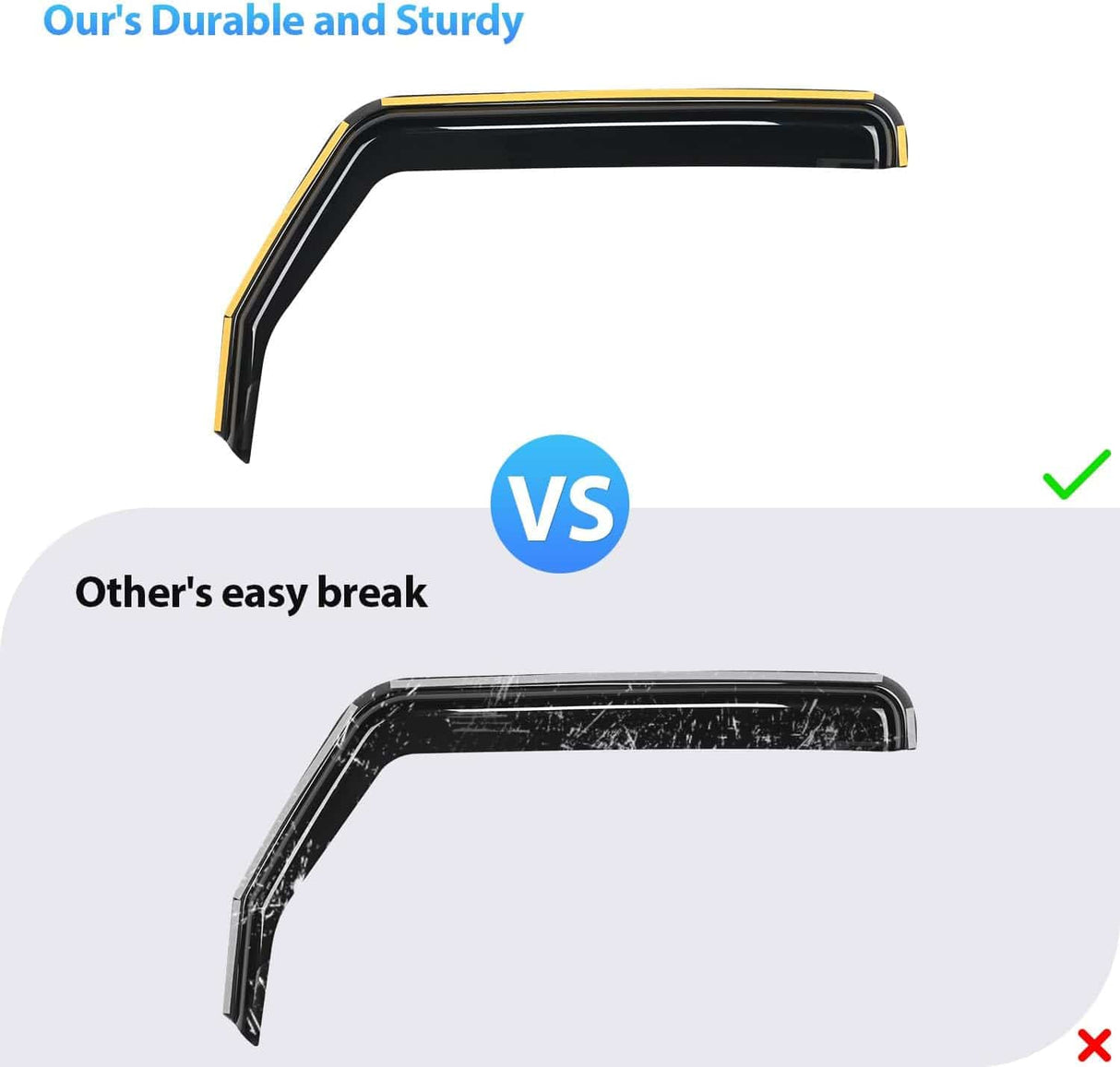 Nilight in Channel Rain Guards for Toyota RAV4 2013 2014 2015 2016 2017 2018 Original Window Deflectors, Vent Window Visors-4PCS