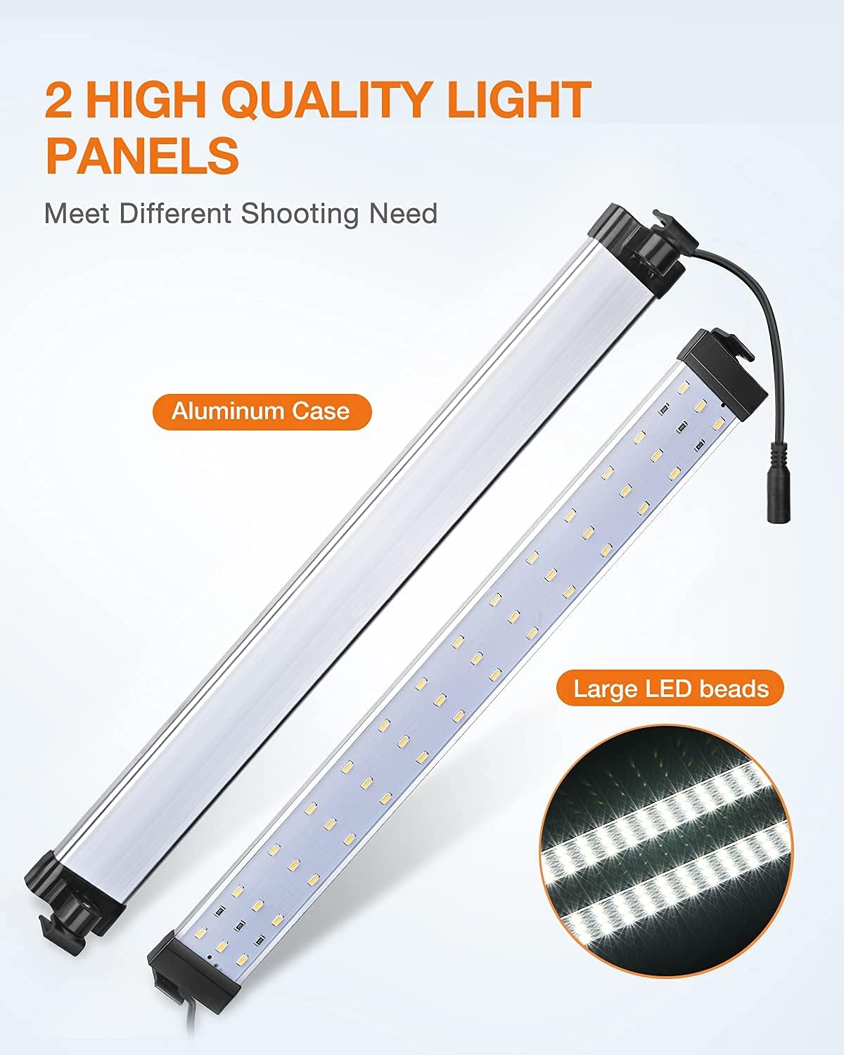 Light Boxes Photo Light Box, 24x24x24 inch Portable Lighting Tent Kit Brightness Adjustable Studio Photography Booth with 126 Large LED Lights CRI95+ with 4 Background for Large Items Shooting