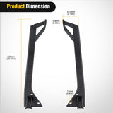 50inch Light Bar Windshield Frame Mounting Brackets for Jeep Wrangler TJ 1997-2006 No-Drill A-Pillar Light Mount for Pod Lights, Heavy Duty Steel Off-Road LED Light Bar Dual Mount