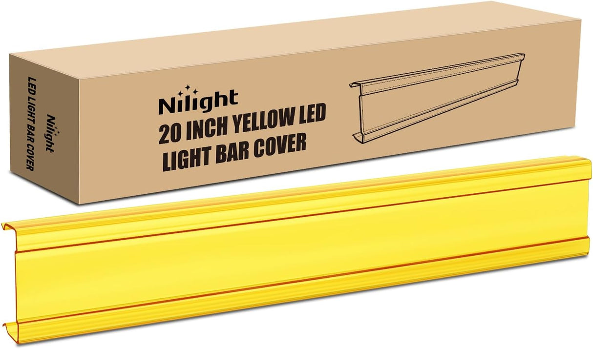 22 Inch Spot Flood Combo LED Light Bar Yellow Cover | Protective Durable Polycarbonate Lens, Waterproof Dustproof Scratch-Proof for Side-Mounted Bumper Off Road Driving Fog Lamp