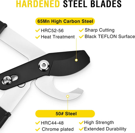 29 Inch Loppers for Tree Trimming Heavy Duty Bypass Loppers Powerful Gear Action Sharp Steel Blade Tree Trimmer up to 1.5 Inch Dia Cut Capacity Non-slip Handle Branch Cutter for Garden Maintenance