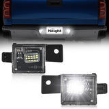 License Plate Lights Compatible with 2014 2015 2016 2017 2018 2019 2020 2021 2022 2023 Chevy Silverado 1500 GMC Sierra 1500 2015-2022 Chevy Colorado with Black housing 6000K White 2PCS Pack