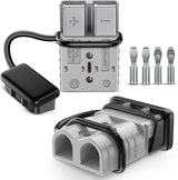 Anderson Connector 120AMP 4AWG Anderson Plug 12V-36V Battery Quick Connect/Disconnect Wire Harness Plugs Connectors Kit for 4 Gauge Cables Car Marine ATV Trailer Towing Winch Motor 2 Pack Grey