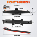 Scissor Jack for Car 1.5 Ton(3307 lbs), Heavy Duty Steel Scissor Lift Jack Car Kit with Ratchet Wrench for Sedan SUV MPV Tire Changing, 3.9 Inch-13.6 Inch Lifting Range Portable Small Jack Black